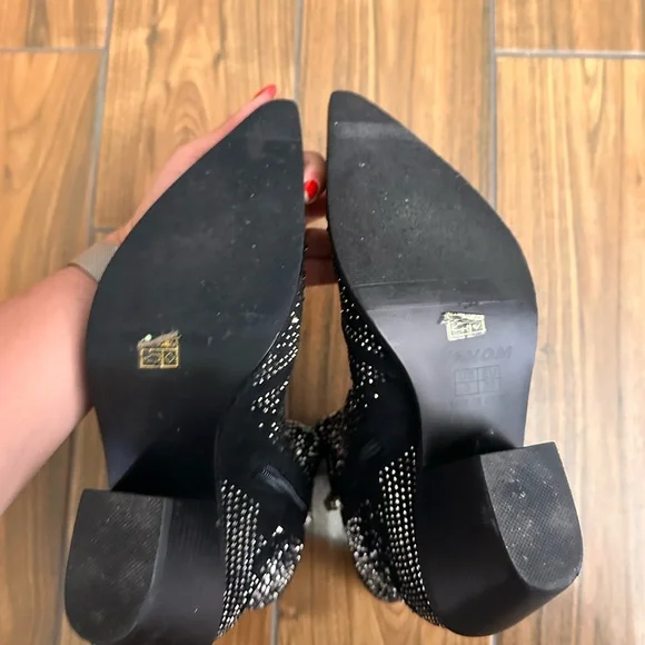 Black Rhinestone Heels - Picture 3 of 5